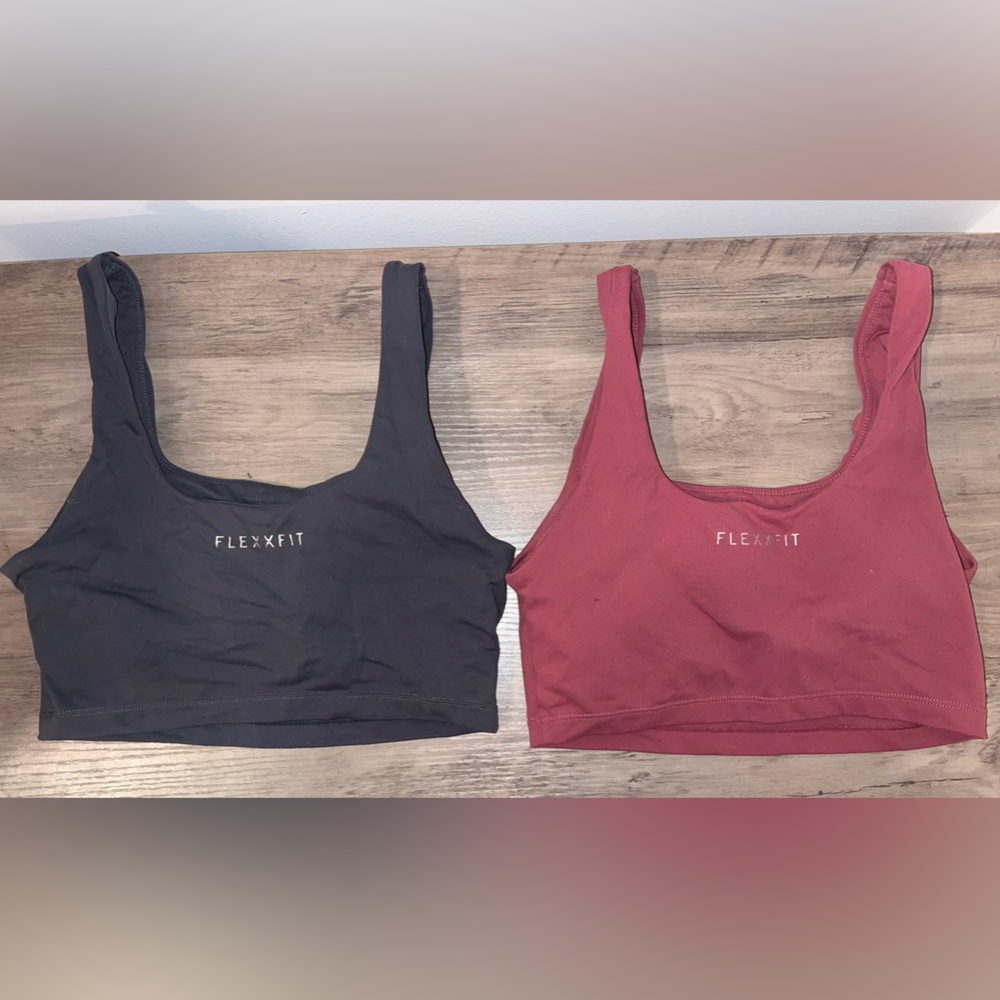 Flexxfit Cropped Tops with built in bra